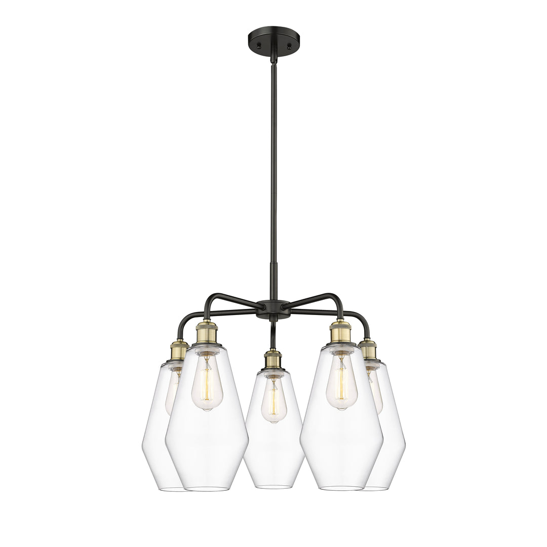 Innovations Downtown Urban 516-5CR-BAB-G652-7 Chandelier Light - Black Antique Brass