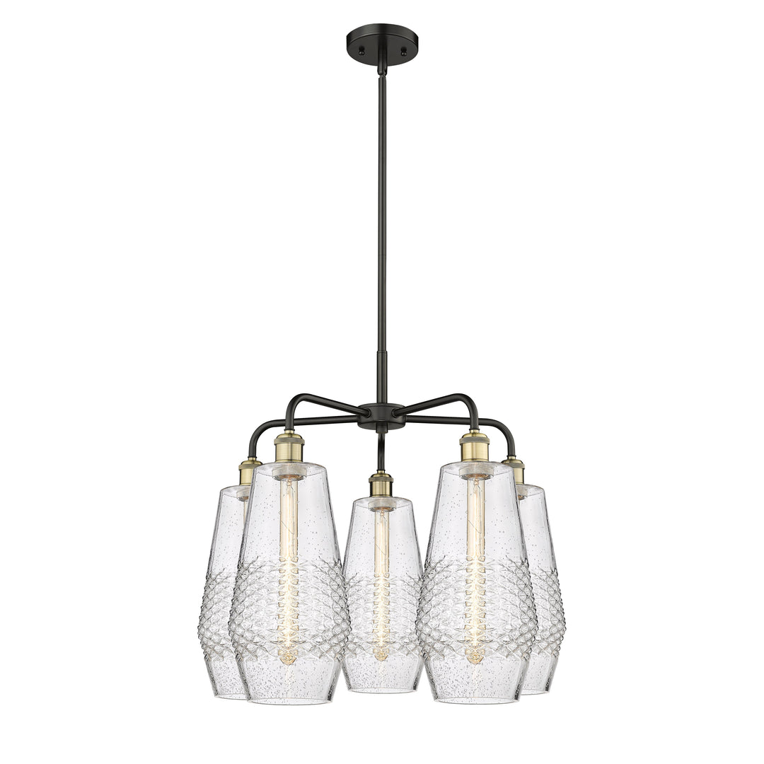 Innovations Downtown Urban 516-5CR-BAB-G684-7 Chandelier Light - Black Antique Brass