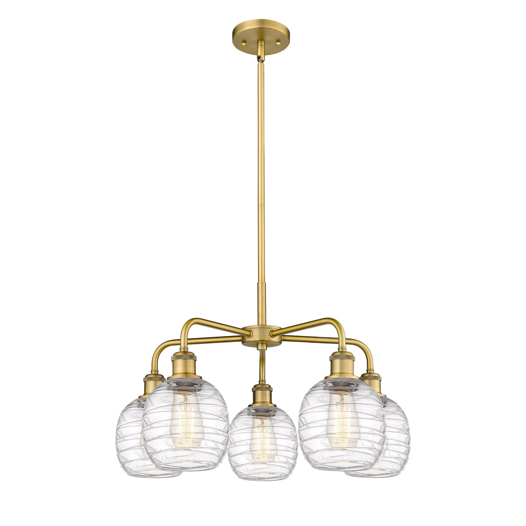 Innovations Downtown Urban 516-5CR-BB-G1013 Chandelier Light - Brushed Brass