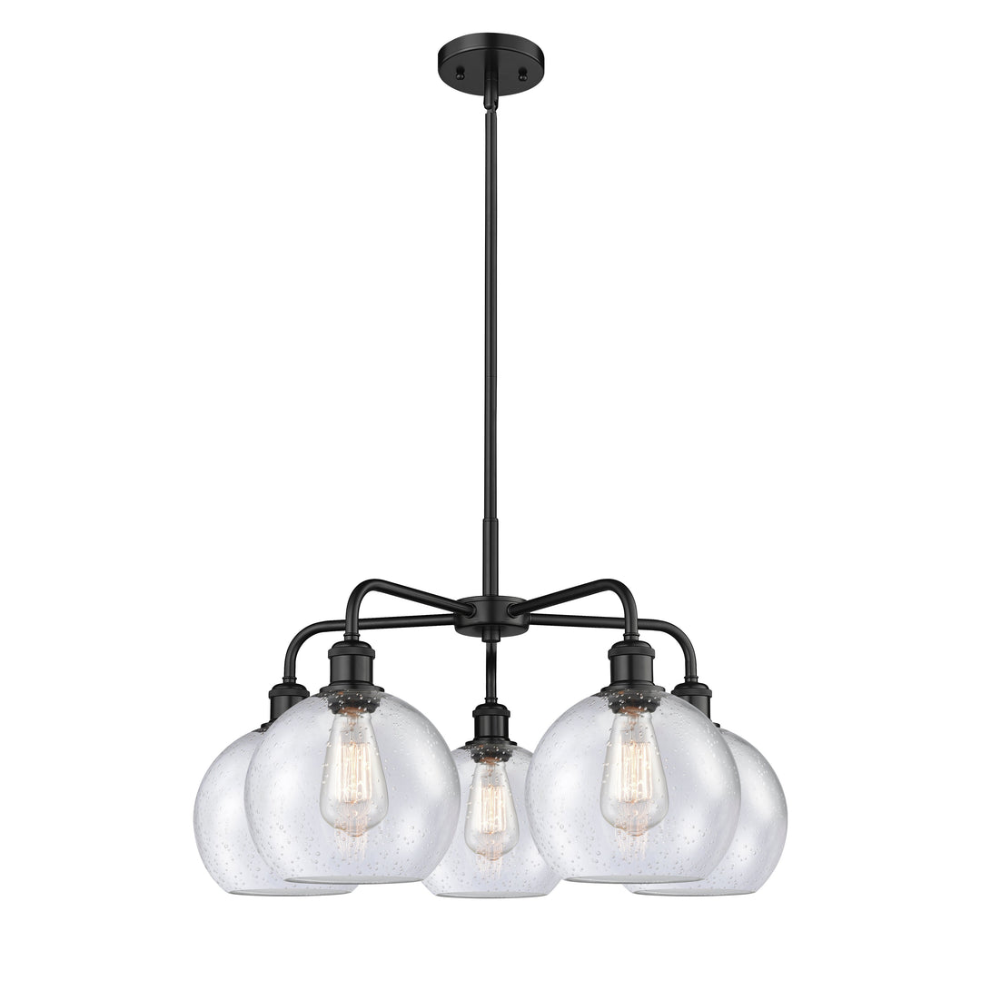 Innovations Downtown Urban 516-5CR-BK-G124-8 Chandelier Light - Matte Black