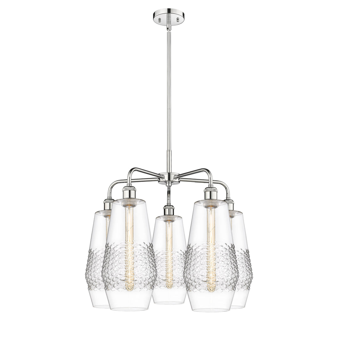 Innovations Downtown Urban 516-5CR-PC-G682-7 Chandelier Light - Polished Chrome