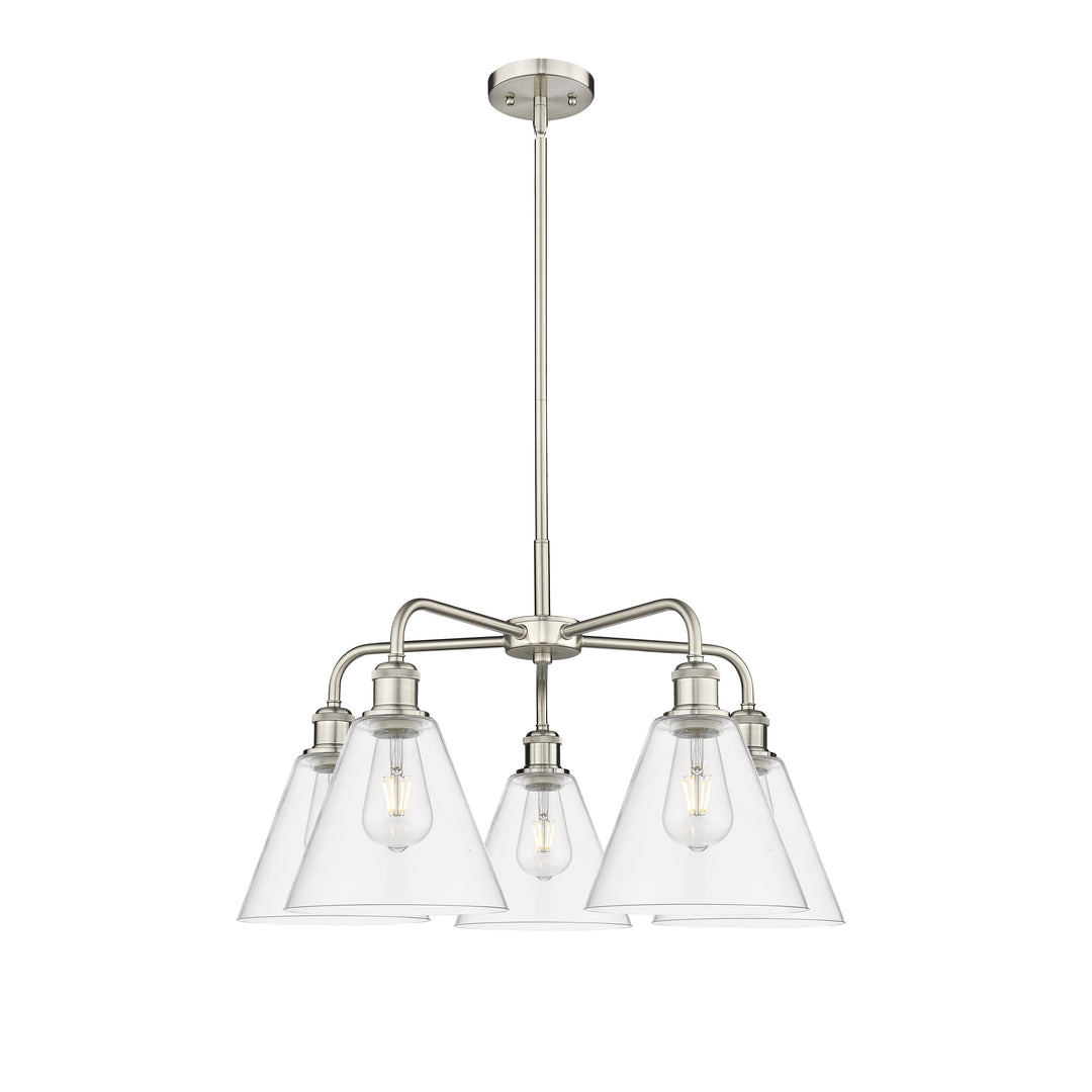 Innovations Downtown Urban 516-5CR-SN-GBC-82 Chandelier Light - Satin Nickel