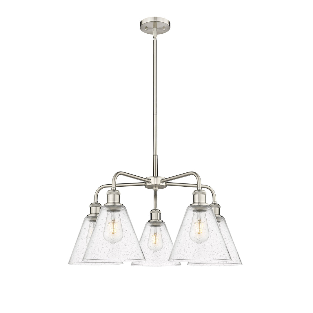 Innovations Downtown Urban 516-5CR-SN-GBC-84 Chandelier Light - Satin Nickel