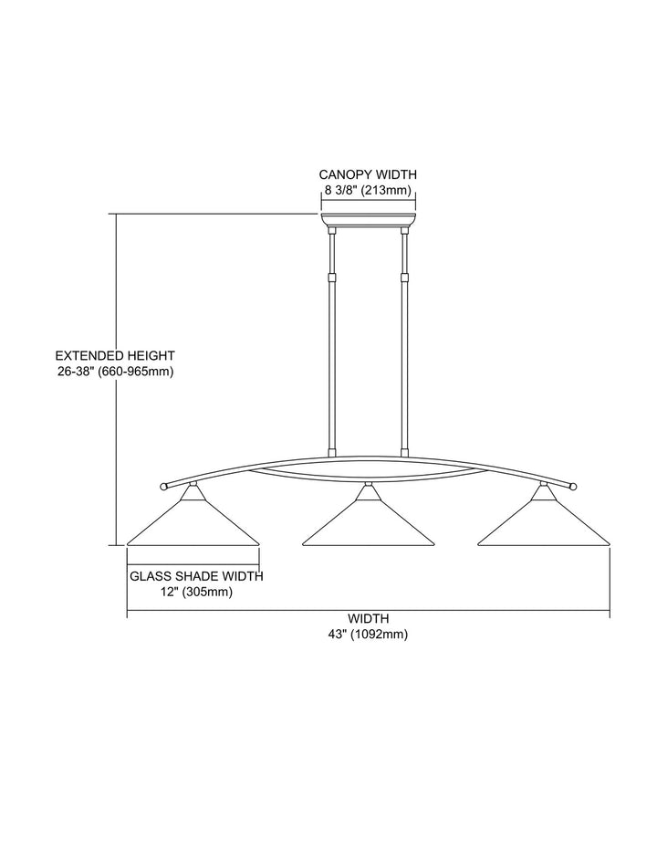 Elk Elysburg 6552/3-LED Pendant Light - Aged Bronze