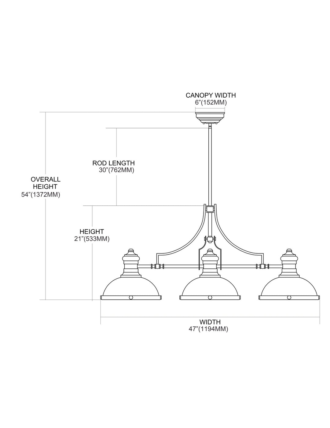 Elk Chadwick 66225-3-LED Pendant Light - Satin Nickel