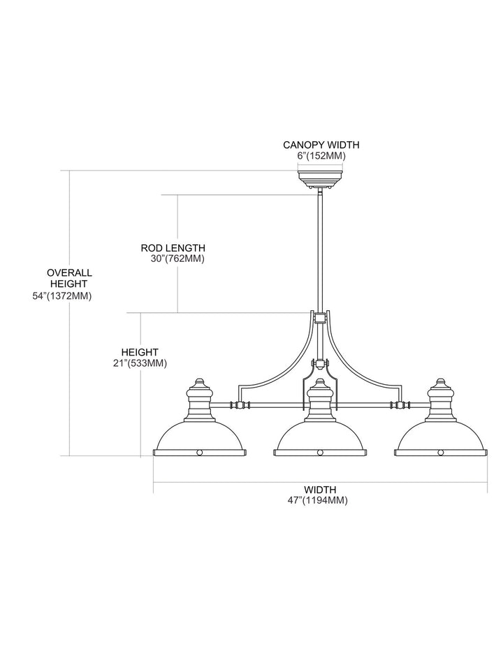 Elk Chadwick 66225-3-LED Pendant Light - Satin Nickel