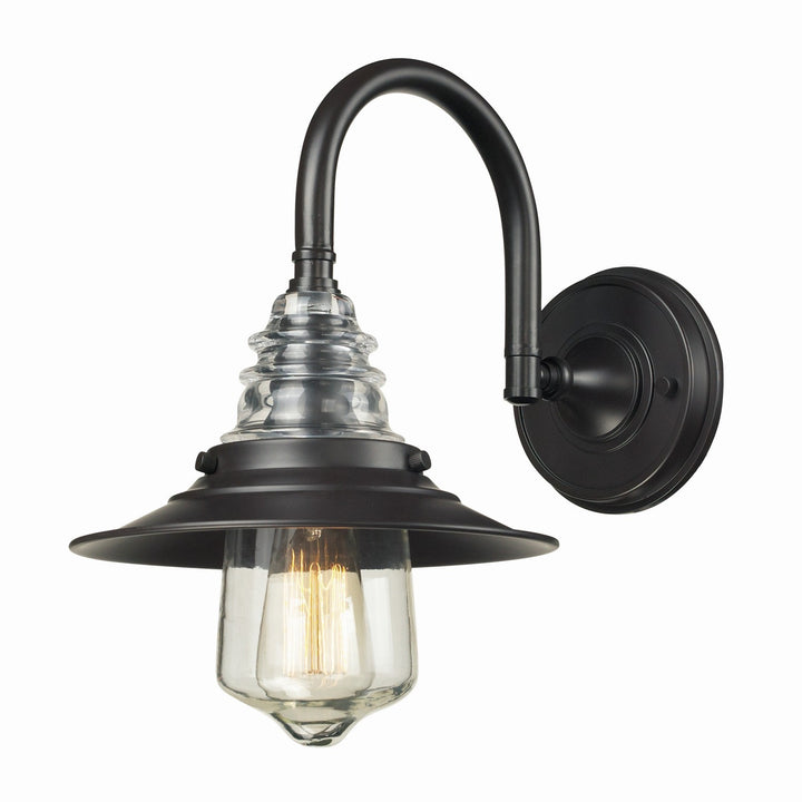 Elk Insulator Glass 66812-1 Wall Sconce Light - Oiled Bronze