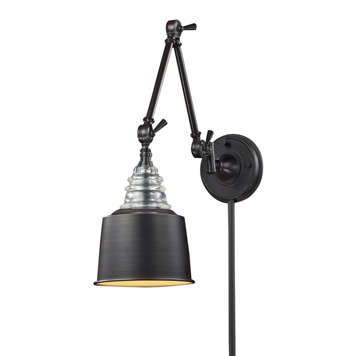 Elk Lighting 66815-1  Insulator Glass Lamp Oiled Bronze
