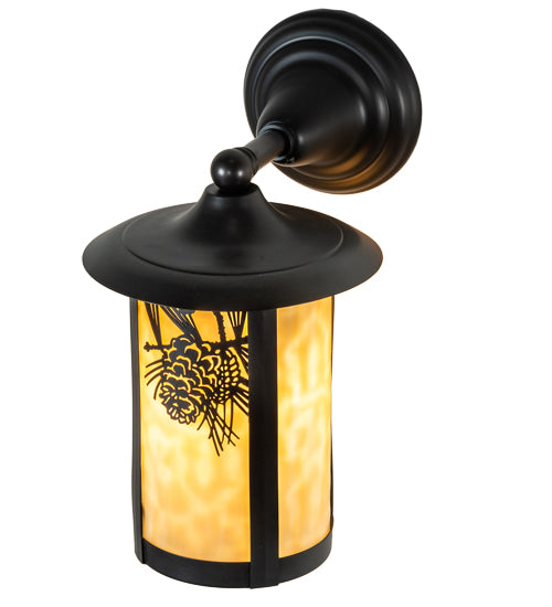 Meyda Tiffany Lighting 51637 Fulton One Light Wall Sconce Outdoor Bronze / Dark