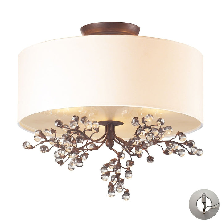 Elk Winterberry 20089/3-LA Ceiling Light - Antique Darkwood