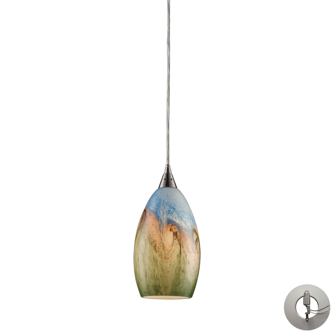Elk Geologic 10077/1-LA Pendant Light - Satin Nickel