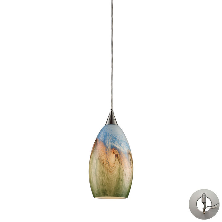 Elk Geologic 10077/1-LA Pendant Light - Satin Nickel