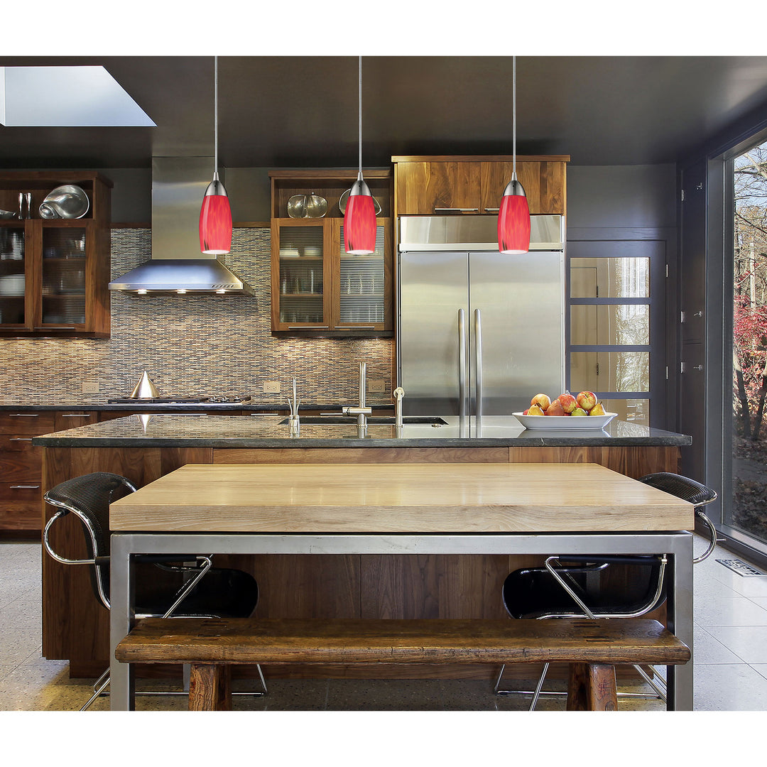 Elk Milan 110-1FR-LA Pendant Light - Satin Nickel