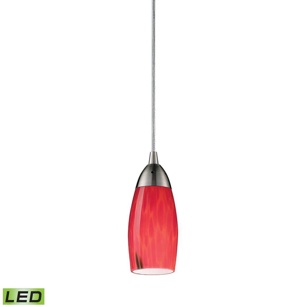 Elk Milan 110-1FR-LED Pendant Light - Satin Nickel