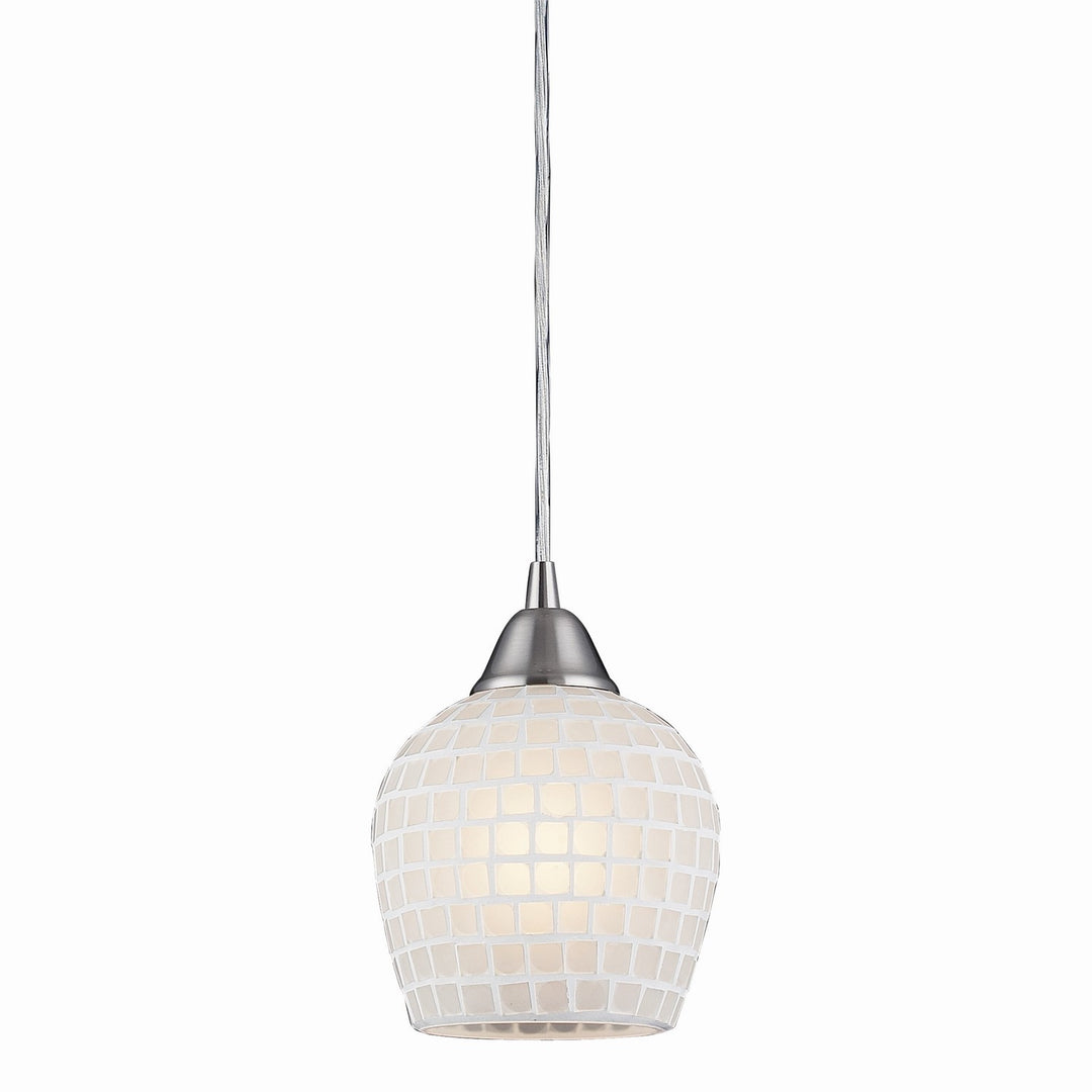 Elk Fusion 528-1WHT-LED Pendant Light - Satin Nickel