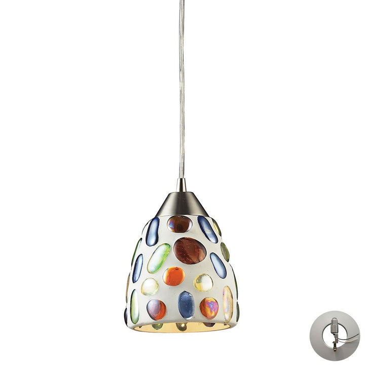 Elk Gemstone 542-1-LA Pendant Light - Satin Nickel
