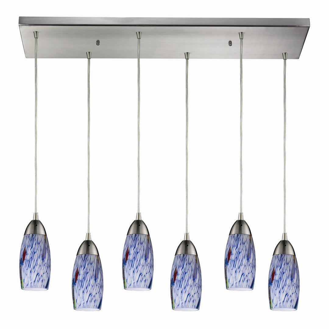 Elk Milan 110-6RC-BL Pendant Light - Satin Nickel