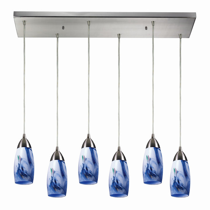 Elk Milan 110-6RC-MT Pendant Light - Satin Nickel