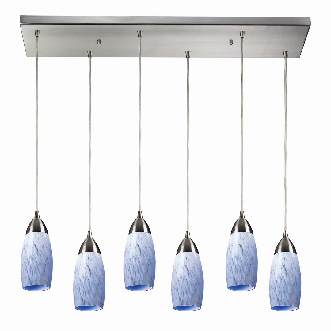 Elk Milan 110-6RC-SW Pendant Light - Satin Nickel