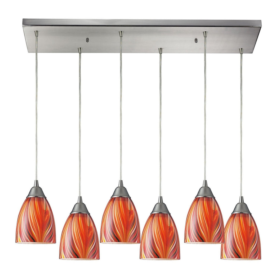 Elk Arco Baleno 416-6RC-M Pendant Light - Satin Nickel