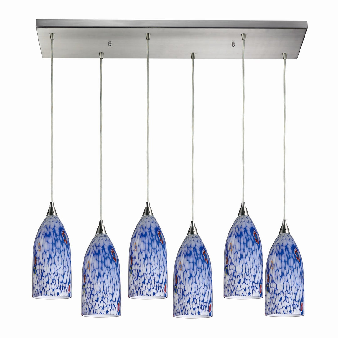 Elk Verona 502-6RC-BL Pendant Light - Satin Nickel