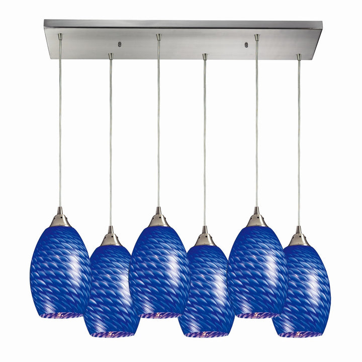 Elk Mulinello 517-6RC-S Pendant Light - Satin Nickel
