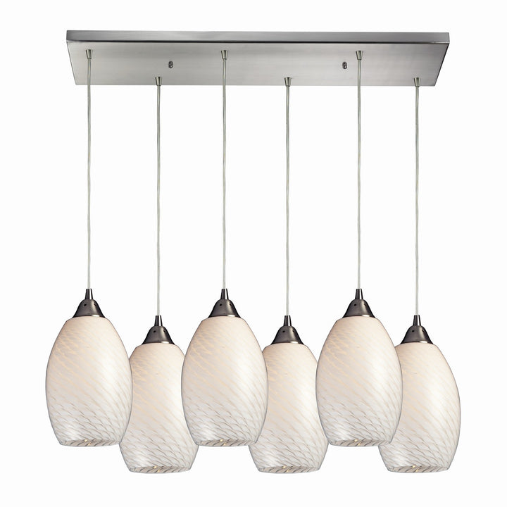 Elk Mulinello 517-6RC-WS Pendant Light - Satin Nickel