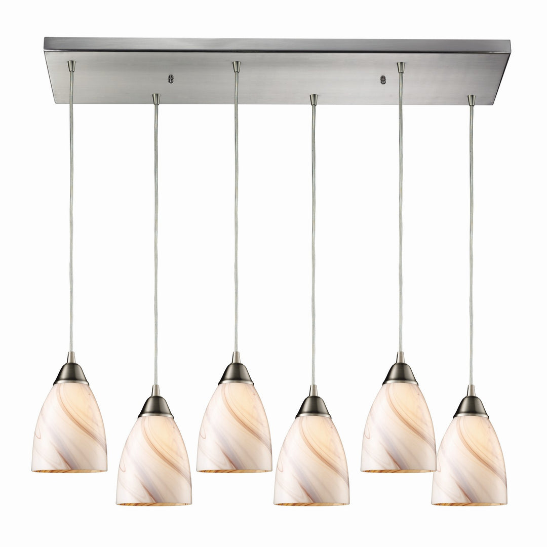 Elk Pierra 527-6RC-CR Pendant Light - Satin Nickel