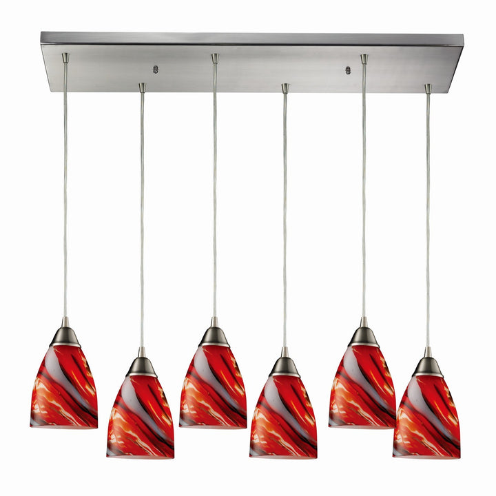 Elk Pierra 527-6RC-CY Pendant Light - Satin Nickel
