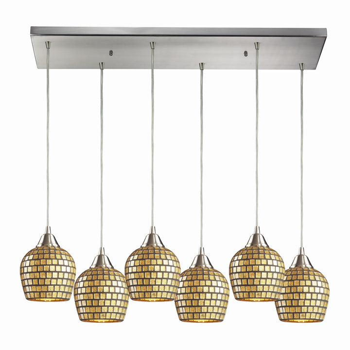 Elk Fusion 528-6RC-GLD Pendant Light - Satin Nickel