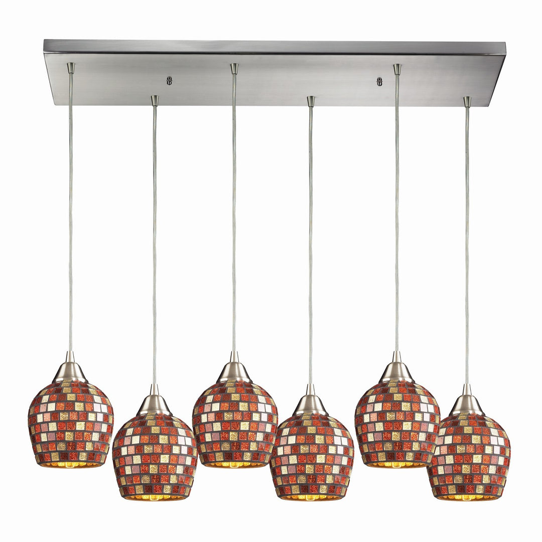Elk Fusion 528-6RC-MLT Pendant Light - Satin Nickel