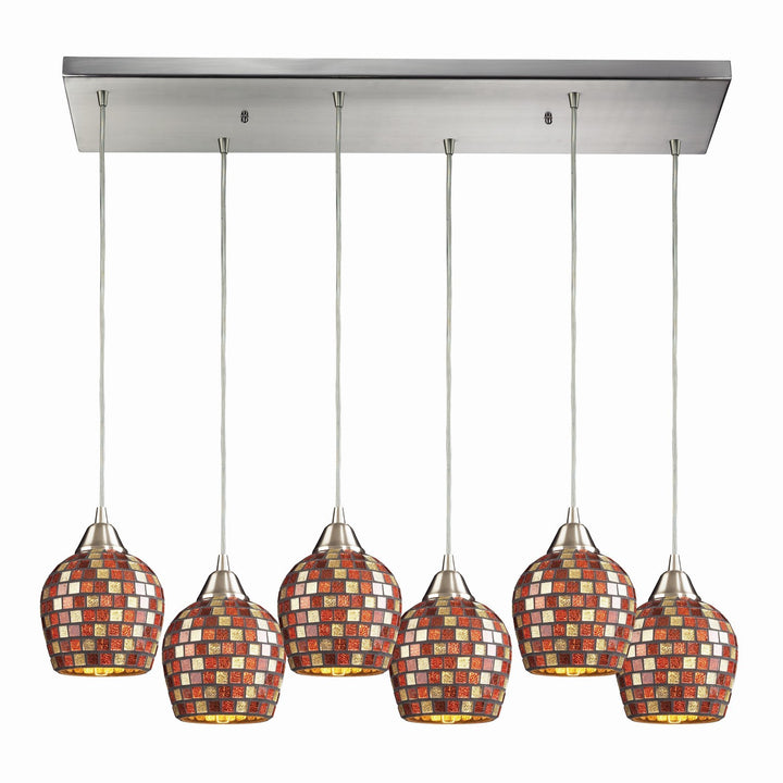 Elk Fusion 528-6RC-MLT Pendant Light - Satin Nickel