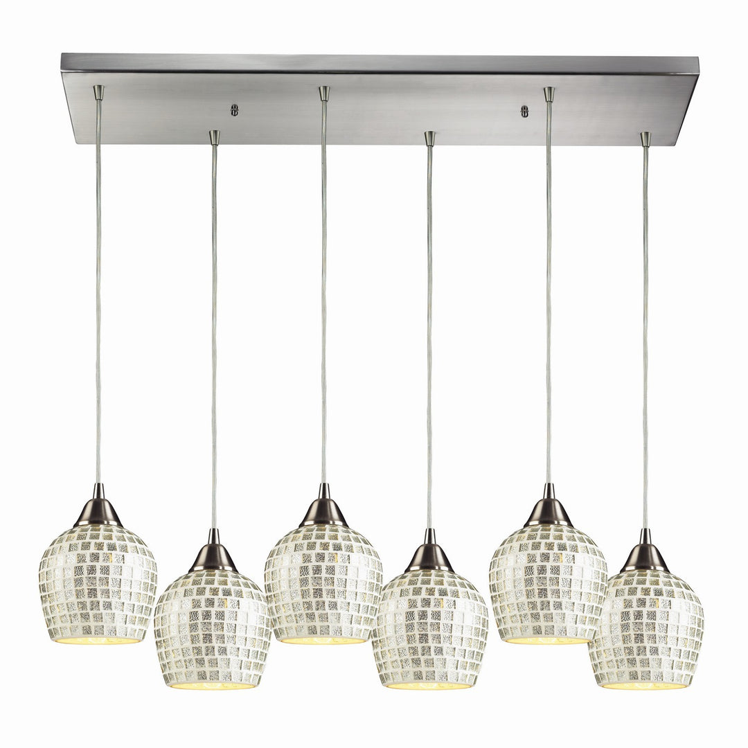 Elk Fusion 528-6RC-SLV Pendant Light - Satin Nickel
