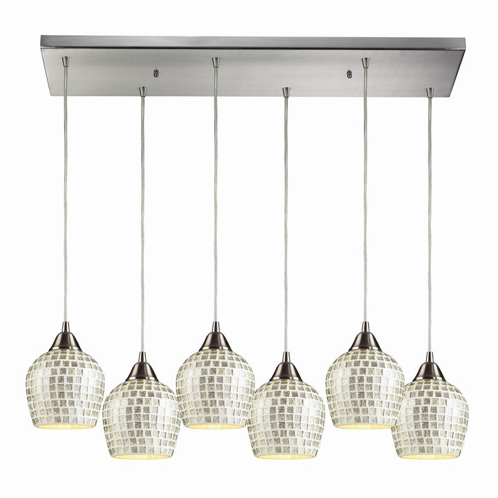 Elk Fusion 528-6RC-SLV Pendant Light - Satin Nickel
