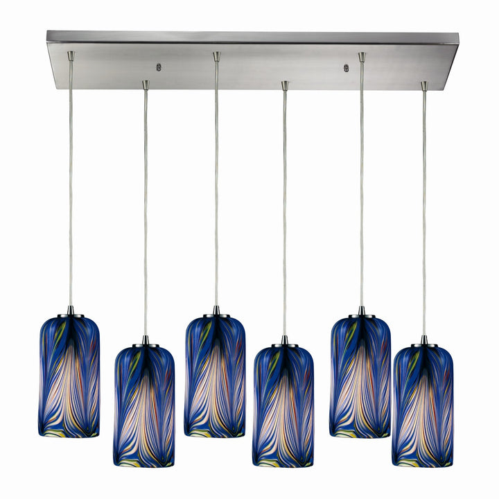 Elk Molten 544-6RC-MO Pendant Light - Satin Nickel