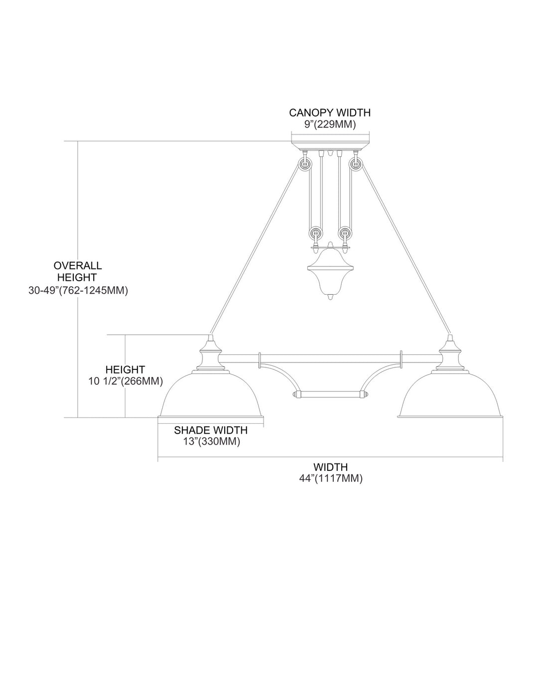 Elk Farmhouse 65150-2-LED Pendant Light - Oiled Bronze