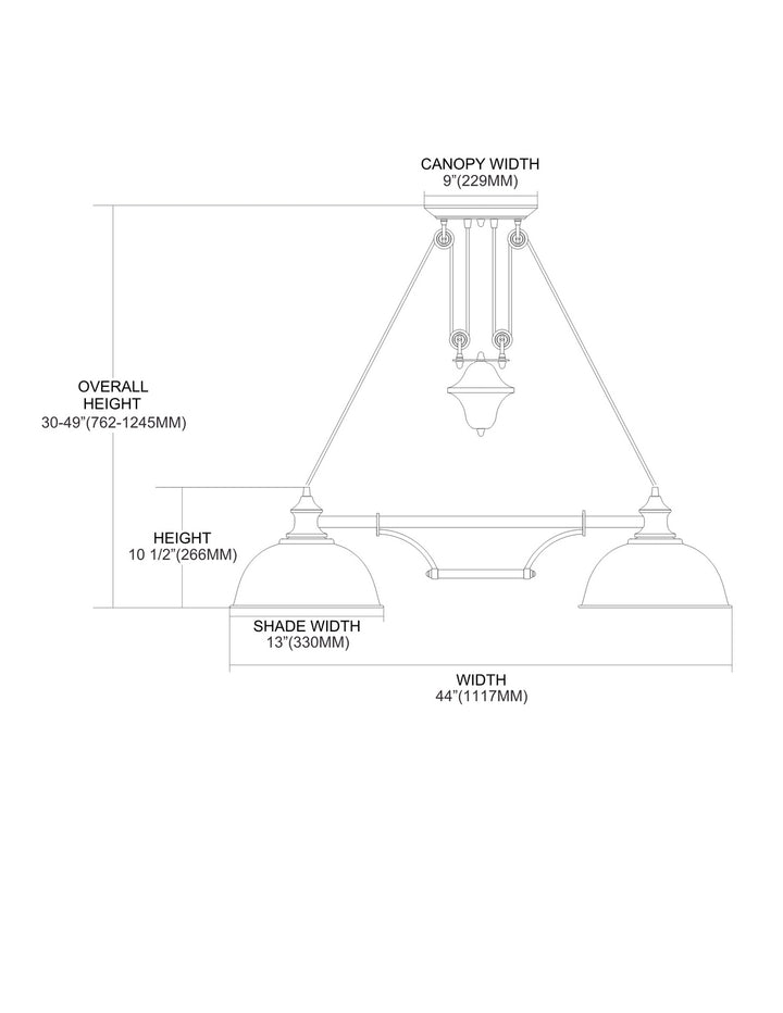 Elk Farmhouse 65150-2-LED Pendant Light - Oiled Bronze