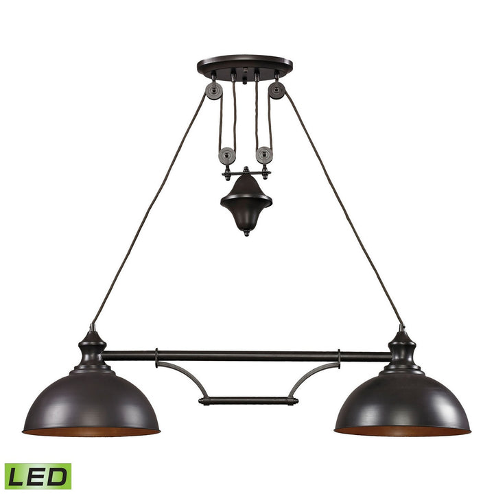 Elk Farmhouse 65150-2-LED Pendant Light - Oiled Bronze
