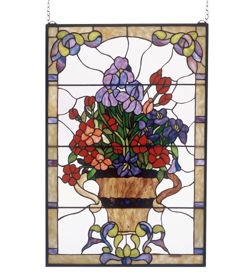 Meyda Tiffany Lighting 51721 Floral Arrangement Window Mirror Multicolored