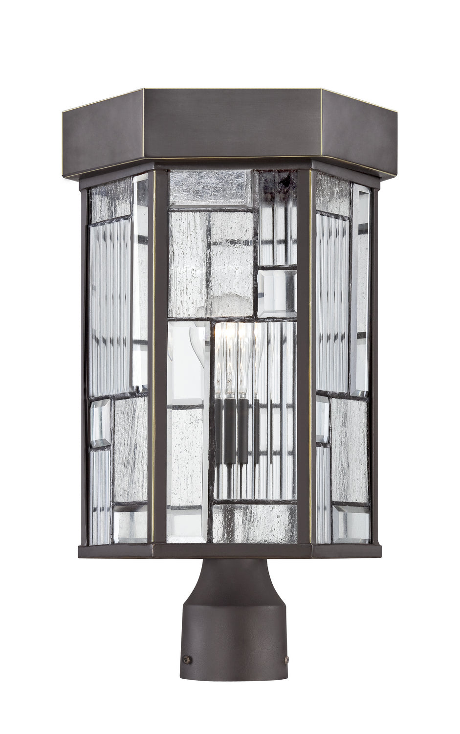 Designers Fountain 32136-ABP Kingsley One Light Post Lantern Outdoor Bronze / Dark