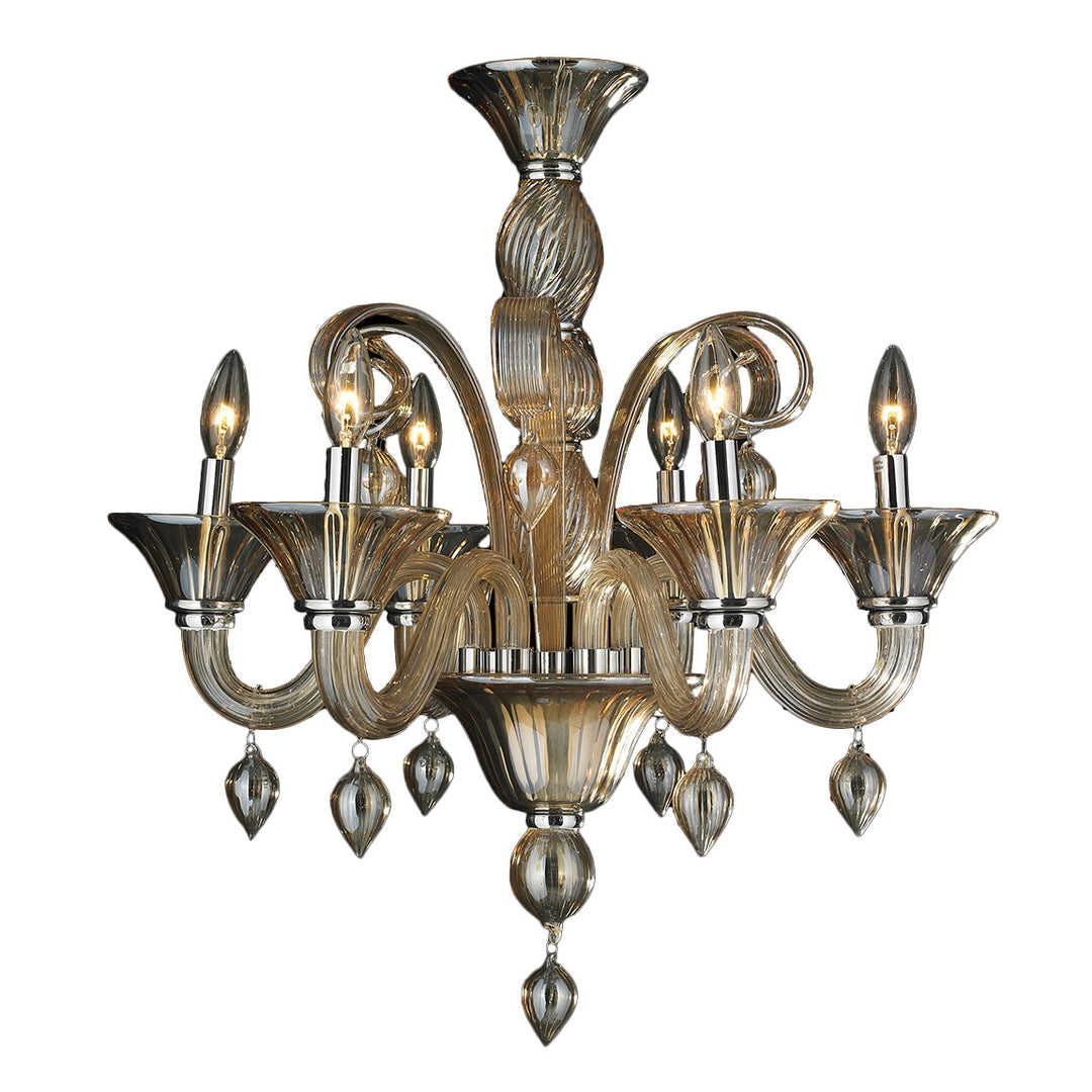 Worldwide Murano W83175C23-AM Chandelier Light - Polished Chrome