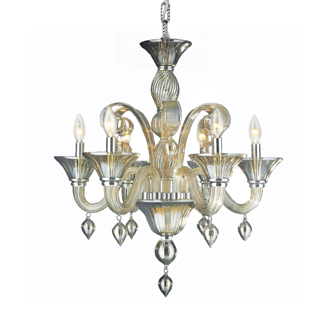 Worldwide Murano W83175C23-GT Chandelier Light - Polished Chrome