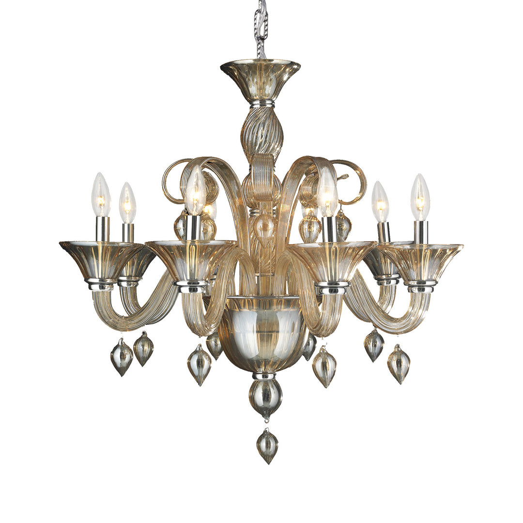 Worldwide Murano W83175C27-AM Chandelier Light - Polished Chrome