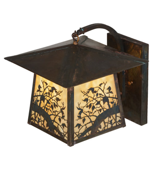 Meyda Tiffany Lighting 51772 Stillwater One Light Wall Sconce Outdoor Copper/Antique/Verde