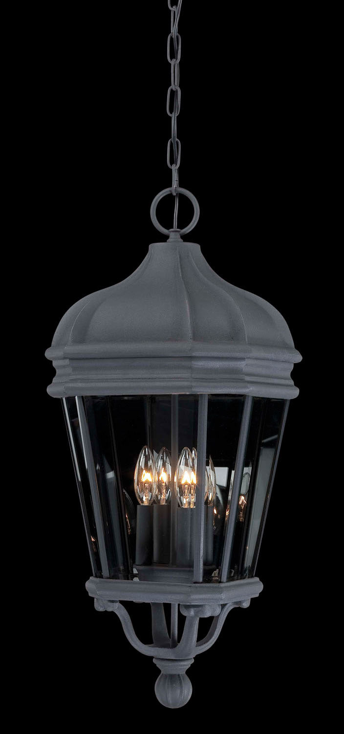 Minka-Lavery Lighting 8694-66 Harrison Four Light Chain Hung Outdoor Black