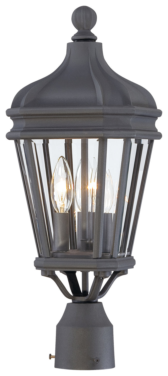 Minka-Lavery Lighting 8695-66 Harrison Three Light Post Mount Outdoor Black