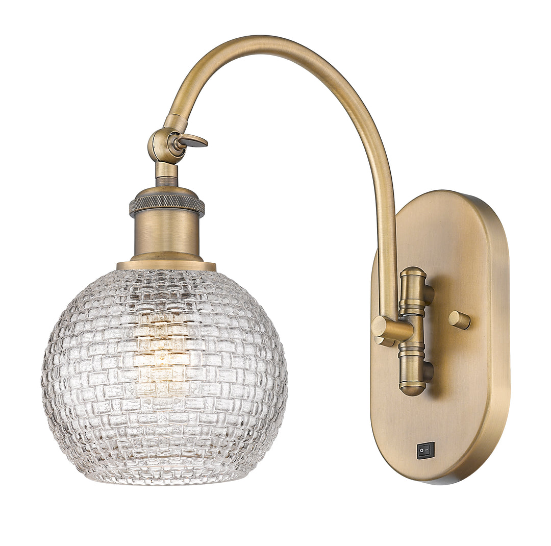 Innovations Ballston 518-1W-BB-G122C-6CL Wall Sconce Light - Brushed Brass