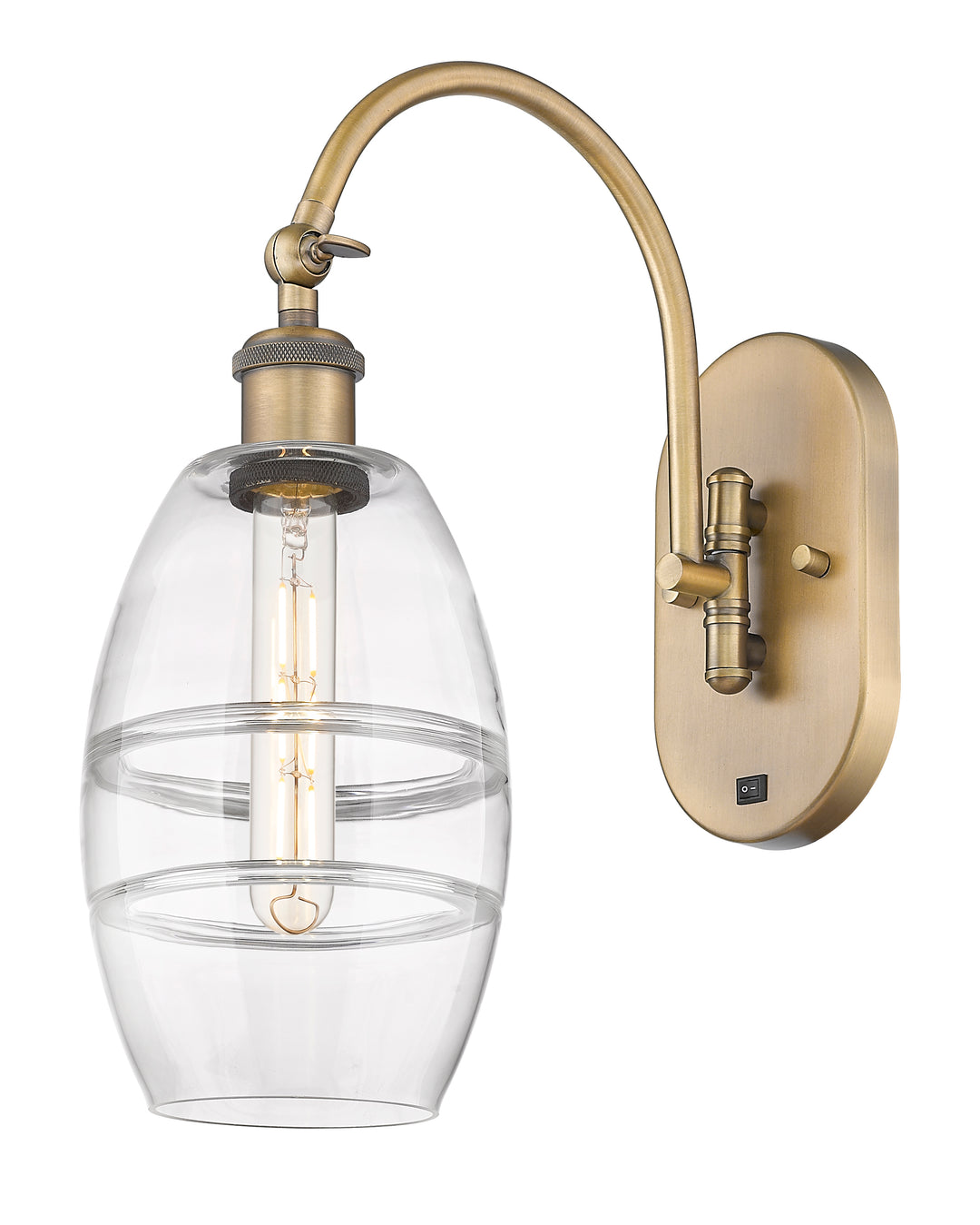 Innovations Ballston 518-1W-BB-G557-6CL Wall Sconce Light - Brushed Brass