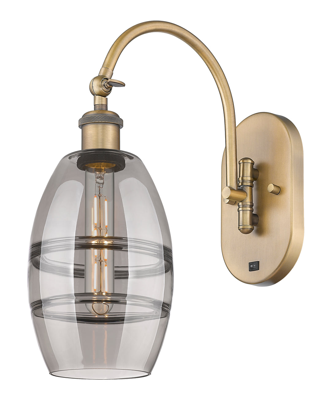 Innovations Ballston 518-1W-BB-G557-6SM Wall Sconce Light - Brushed Brass