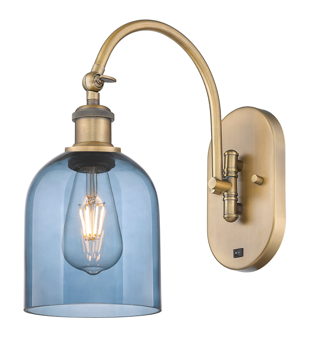 Innovations Ballston 518-1W-BB-G558-6BL Wall Sconce Light - Brushed Brass